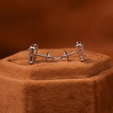 Round & Baguette Cut Lab Grown Diamond Cluster Earrings