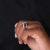 Round Cut Lab Grown Diamond Bezel Solitaire Men's Ring