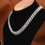 Round Cut Lab Grown Diamond Cuban Chain Necklace