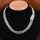 Round Cut Lab Grown Diamond Cuban Chain Necklace