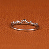 Round Cut Lab Grown Diamond Half Eternity Wedding Band