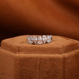 Pear Cut Lab Grown Diamond Half Eternity Wedding Band