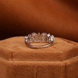 Pear Cut Lab Grown Diamond Half Eternity Wedding Band