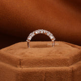 Pear Cut Lab Grown Diamond Half Eternity Wedding Band