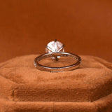 Round Cut Lab Grown Diamond Pave Setting Engagement Ring