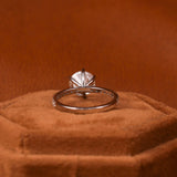 Round Cut Lab Grown Diamond Pave Setting Engagement Ring