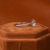Round Cut Lab Grown Diamond Pave Setting Engagement Ring