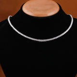 12.50 TCW Round Cut Lab Grown Diamond Tennis Layering Necklace