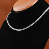 12.50 TCW Round Cut Lab Grown Diamond Tennis Layering Necklace