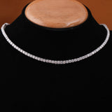 12.50 TCW Round Cut Lab Grown Diamond Tennis Layering Necklace