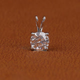 Round Cut Lab Grown Diamond Solitaire Pendant Necklace