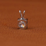 Round Cut Lab Grown Diamond Solitaire Pendant Necklace