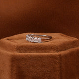 Elongated Cushion Cut Lab Grown Diamond Half Eternity Wedding Band