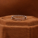 Elongated Cushion Cut Lab Grown Diamond Half Eternity Wedding Band