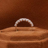 Elongated Cushion Cut Lab Grown Diamond Half Eternity Wedding Band