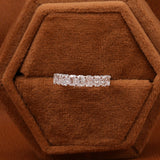 Elongated Cushion Cut Lab Grown Diamond Half Eternity Wedding Band
