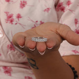 Elongated Cushion Cut Lab Grown Diamond Half Eternity Wedding Band