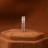 5.0 CT Emerald Cut Lab Grown Diamond Full Eternity Wedding Band