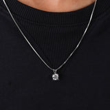 Round Cut Lab Grown Diamond Solitaire Pendant Necklace
