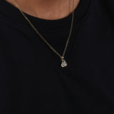 Round Cut Lab Grown Diamond Flower Solitaire Pendant Necklace