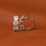 Round Cut Lab Grown Diamond Huggee Hoop Earrings