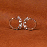 Round Cut Lab Grown Diamond Huggee Hoop Earrings