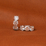 Round Cut Lab Grown Diamond Huggee Hoop Earrings