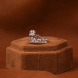 Multi Cuts Lab Grown Diamond Bypass Style Wedding Band