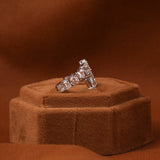 Multi Cuts Lab Grown Diamond Bypass Style Wedding Band