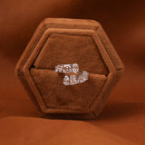 Multi Cuts Lab Grown Diamond Bypass Style Wedding Band