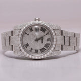 Customized Round Cut Moissanite Diamond Full Iced out Stainless Steel Watch