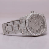 Customized Round Cut Moissanite Diamond Full Iced out Stainless Steel Watch