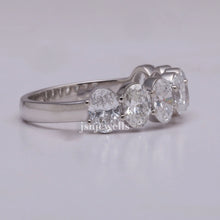 0.15 Carat Each Oval Diamond 7 Stone Bridal Set Band