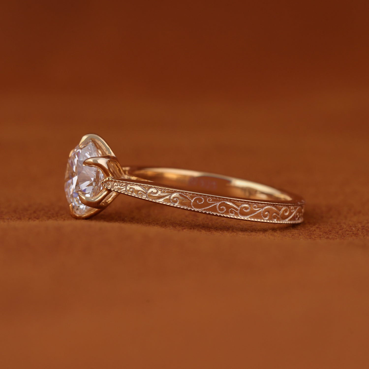 Shop Oval Engagement Rings – Lab-Grown Diamond Cathedral Ring