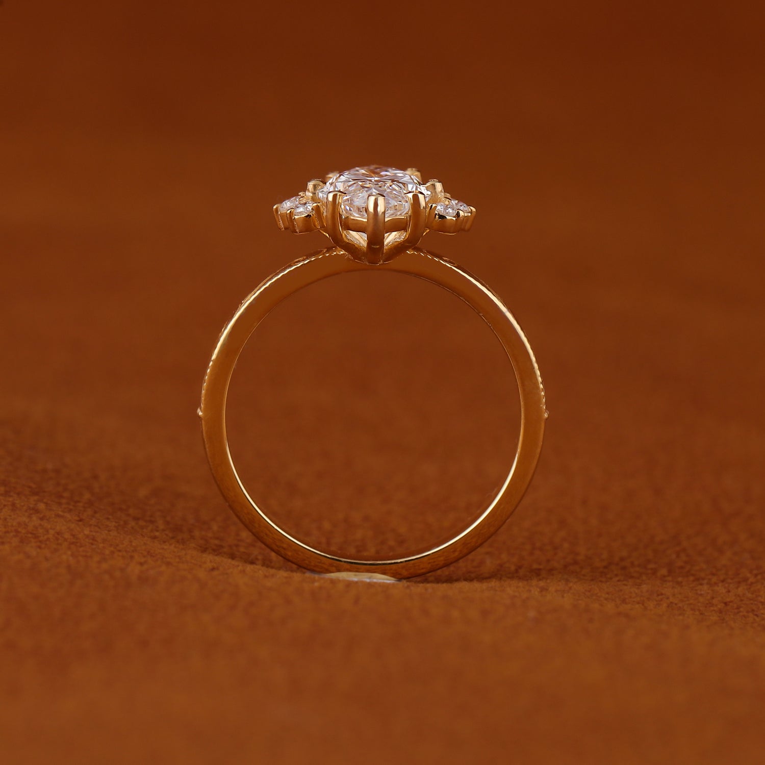 Radiant Cut Lab Grown Diamond Halo & Pave Engagement Ring