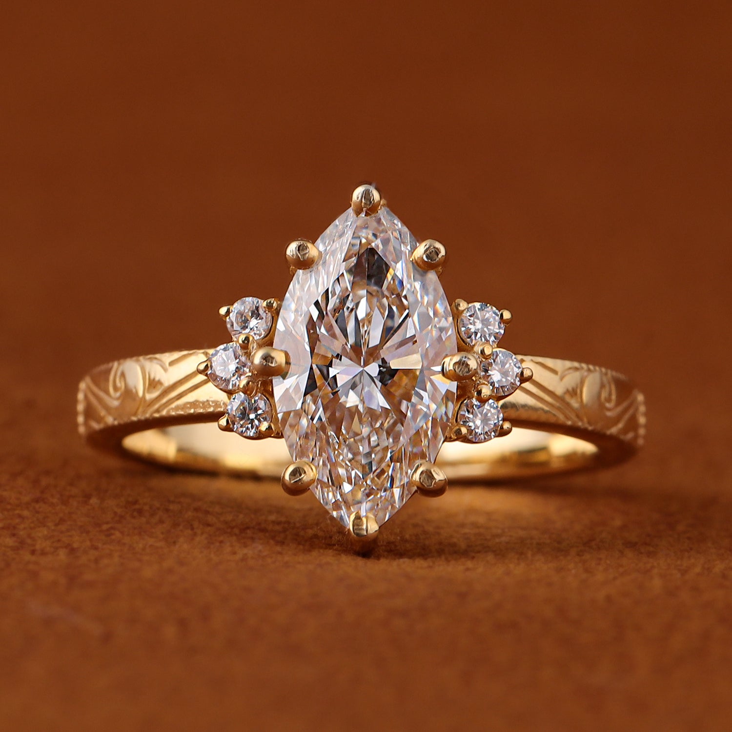 Radiant Cut Lab Grown Diamond Halo & Pave Engagement Ring