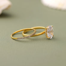 1.50 Carat Oval Cut Lab Created Diamond Bridal Ring Set For Her