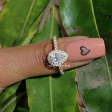 1.50 Carat Pear Cut CVD Lab Grown Diamond Halo Engagement Ring