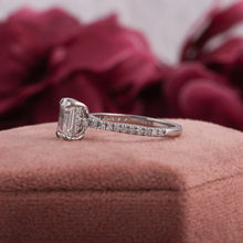 1.5 CT Emerald Cut Lab Diamond Engagement Ring