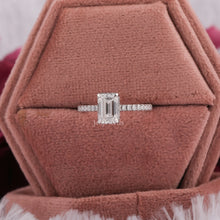 1.5 CT Emerald Cut Lab Diamond Engagement Ring