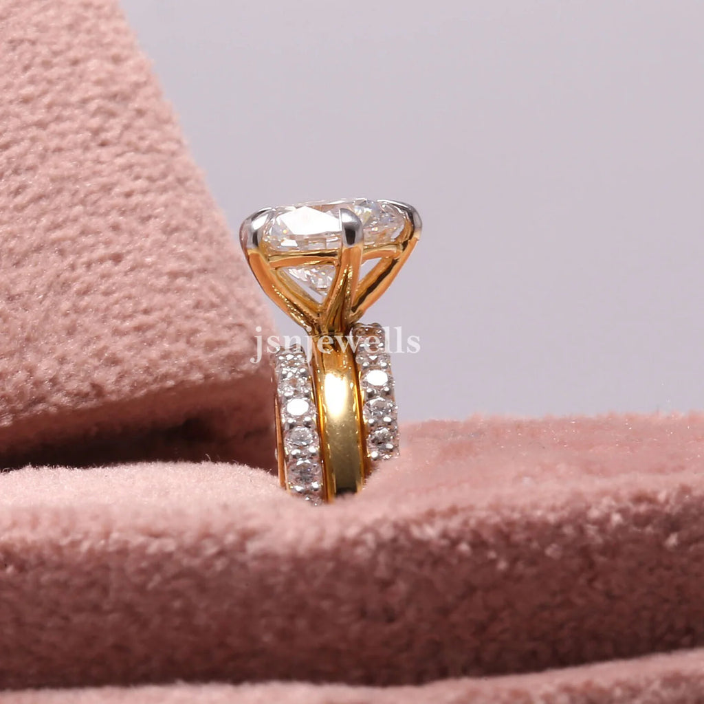 1 Carat Round Cut Eco Friendly Diamond Bridal Ring Set