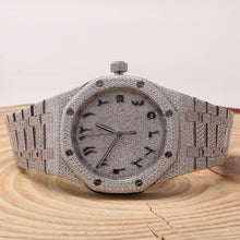 Hip Hop Style Moissanite Micro Pave Stainless Steel Automatic Wrist Watch