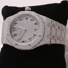 Hip Hop Style Moissanite Micro Pave Stainless Steel Automatic Wrist Watch