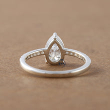 2 CT Pear Cut Lab Grown Diamond Engagement Ring