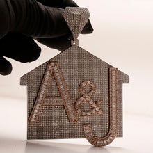 Customized Letter Pave Set Hip Hop Pendant In 925 Sterling Silver