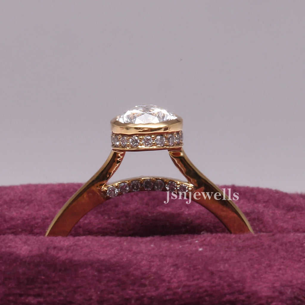 2.00 CT Eco Friendly Pear Cut Diamond Ring For Her