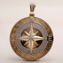 VVS Moissanite North Star Compass Traveler Gift Pendant -925 Sterling Silver