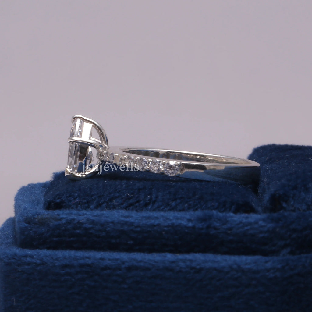 2 CT Pear Cut Earth Friendly Diamond Anniversary Gift Ring For Her