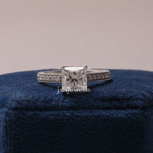 1.50 CT Princess Cut Lab Grown Diamond Prong Set Wedding Ring