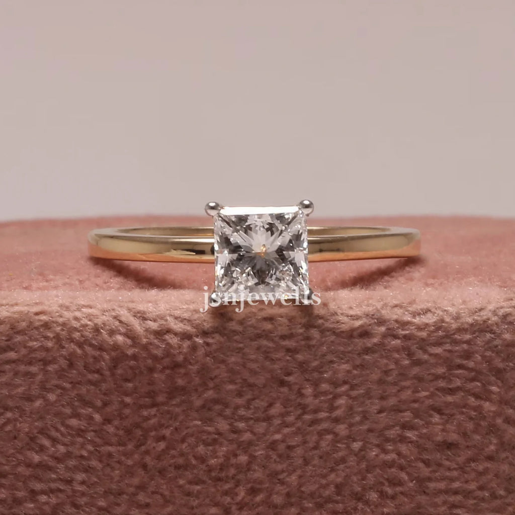 2 Carat Princess Cut Solitaire Engagement Ring